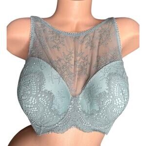 Victoria's Secret Green Lace Bra with Underwire Support